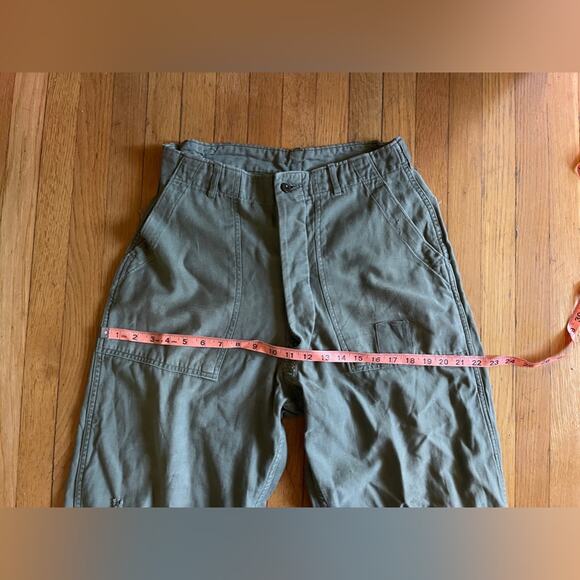 50s Vintage Korean Era Cotton Sateen Pants - Picture 9 of 13